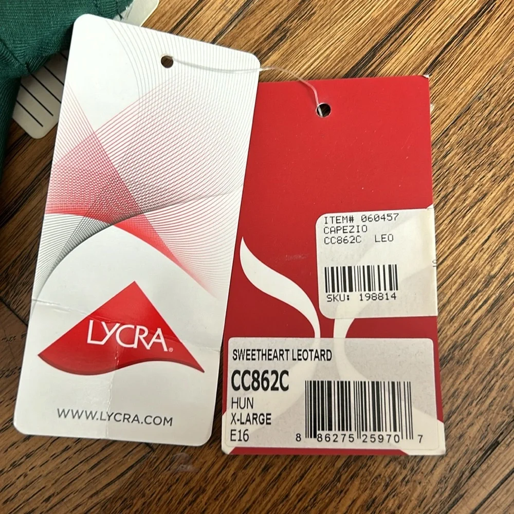 Capezio leotard green child XL
